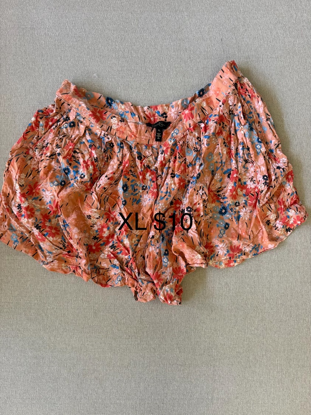 Jessica Simpson Coral Floral Elastic Waist Shorts